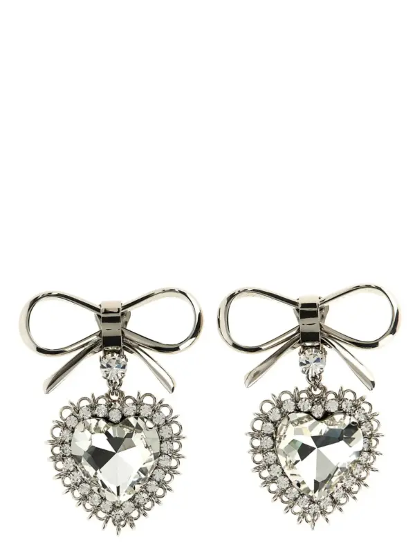 Metal bow earrings ALESSANDRA RICH Silver