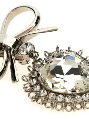 Metal bow earrings Woman ALESSANDRA RICH Silver