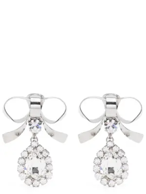 Metal bow earrings ALESSANDRA RICH Silver