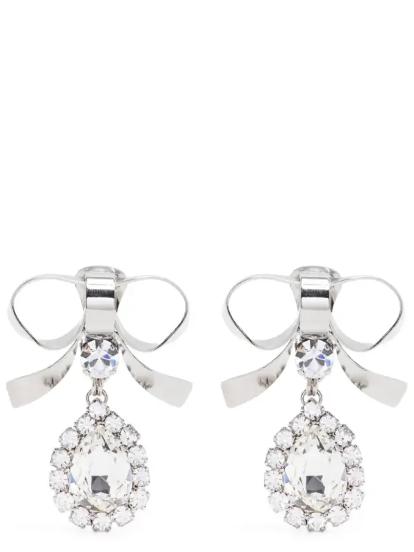 Metal bow earrings ALESSANDRA RICH Silver