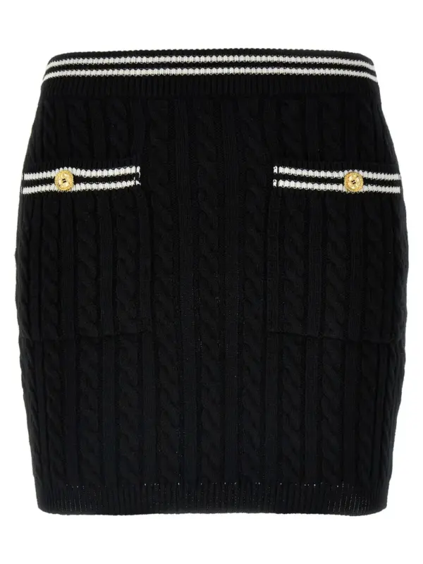 Braided skirt ALESSANDRA RICH White/Black