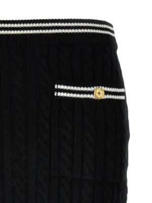 Braided skirt Woman ALESSANDRA RICH White/Black