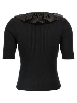 Ruffle t-shirt FABX4045K45140060 ALESSANDRA RICH Black