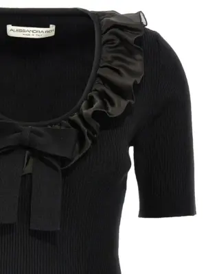 Ruffle t-shirt Woman ALESSANDRA RICH Black