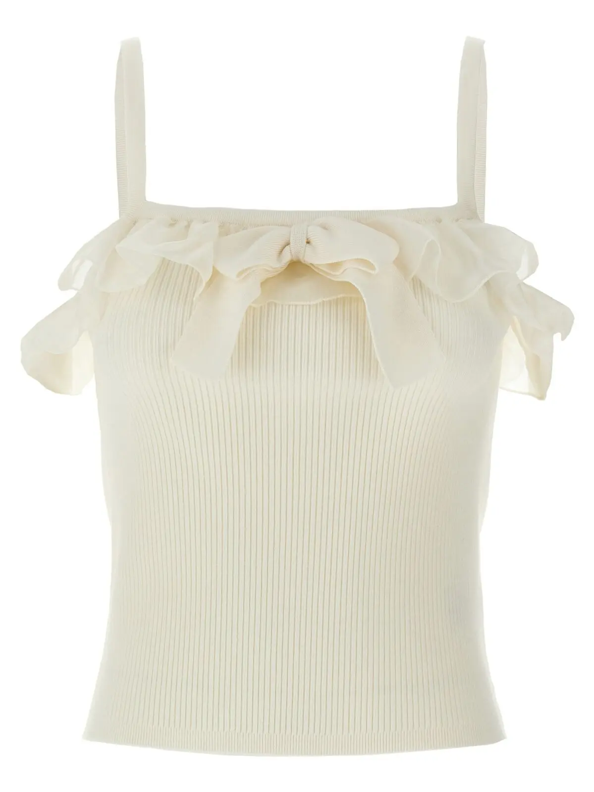 Топ Alessandra Rich Ruffle Білий 1 Ruffle top ALESSANDRA RICH White