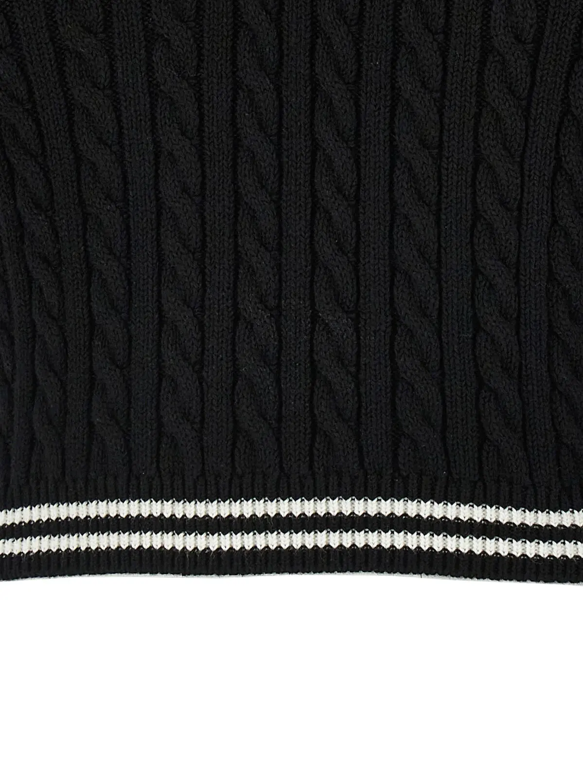 Поло Alessandra Rich Braided Чорно-біле 4 Braided polo shirt 100% cotton ALESSANDRA RICH White/Black