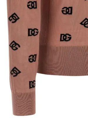 Cardigan DG 91% virgin wool 9% silk DOLCE & GABBANA Pink