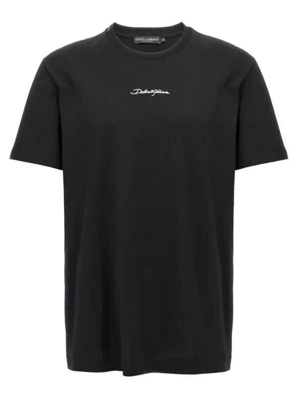 Logo embroidery t-shirt DOLCE & GABBANA Black