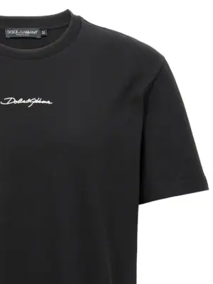Logo embroidery t-shirt Man DOLCE & GABBANA Black