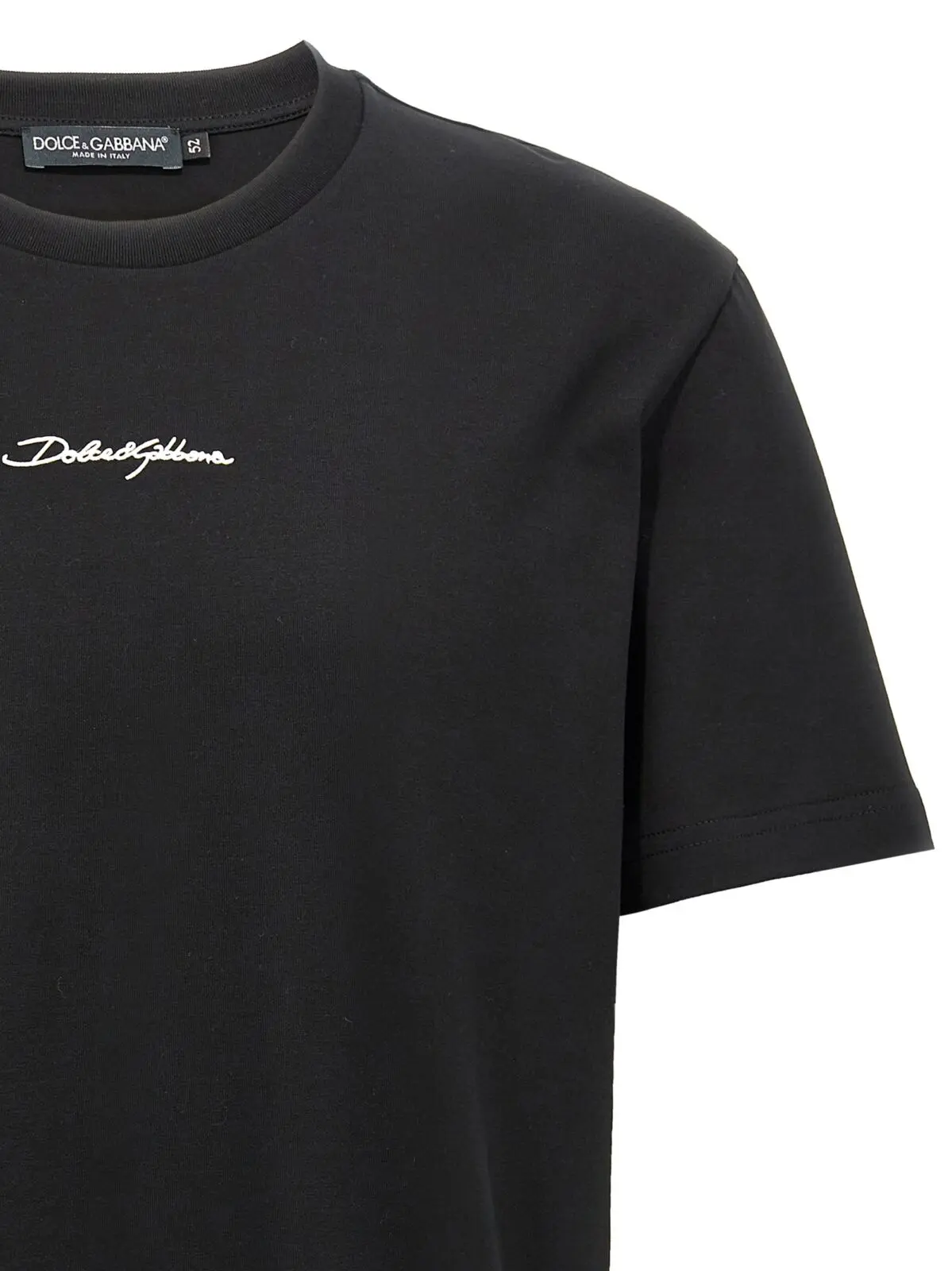 Футболка Dolce Gabbana Logo embroidery Чорна 3 Logo embroidery t-shirt Man DOLCE & GABBANA Black