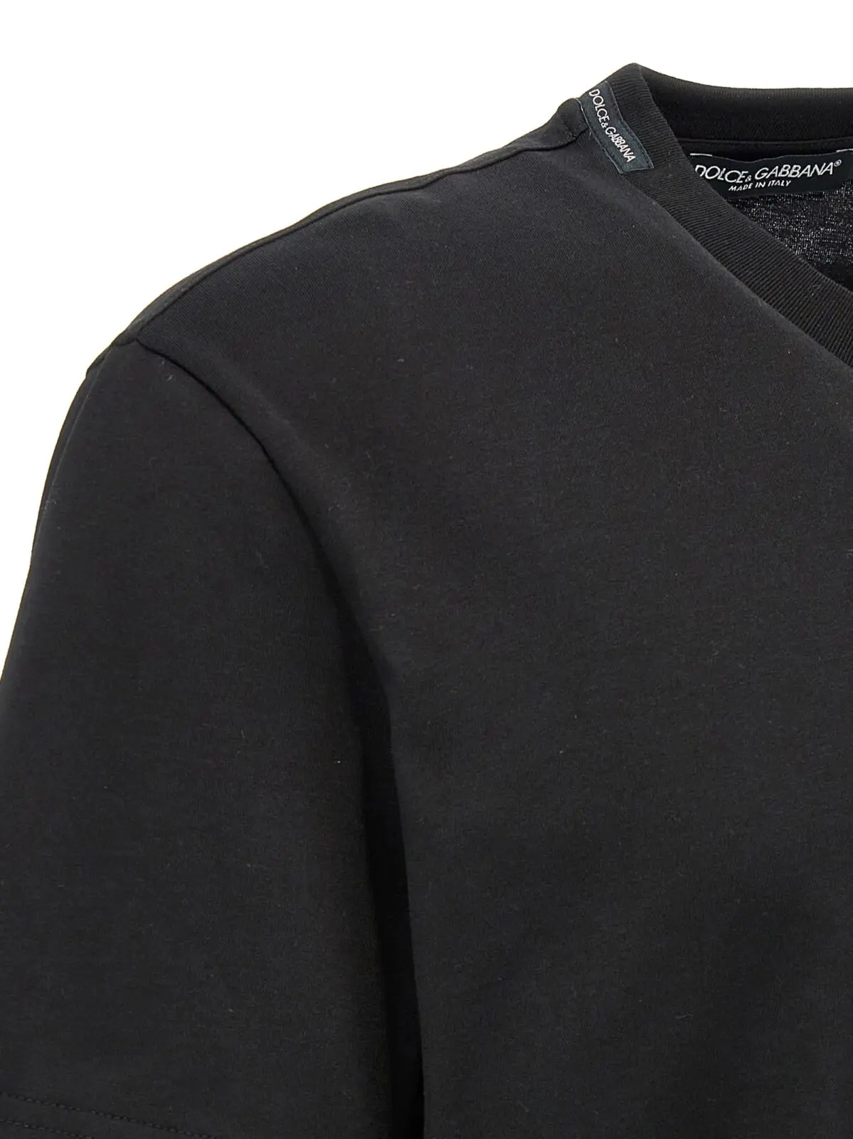 Футболка Dolce Gabbana Logo embroidery Чорна 4 Logo embroidery t-shirt 100% cotton DOLCE & GABBANA Black