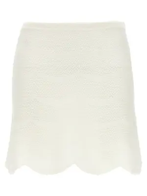 Crochet mini skirt TOM FORD White