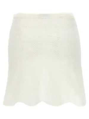 Crochet mini skirt GCK215YAX844AW002 TOM FORD White