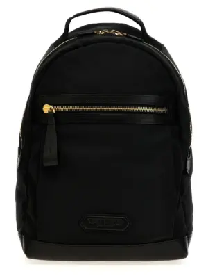 Logo backpack TOM FORD Black