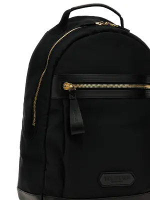 Logo backpack Man TOM FORD Black