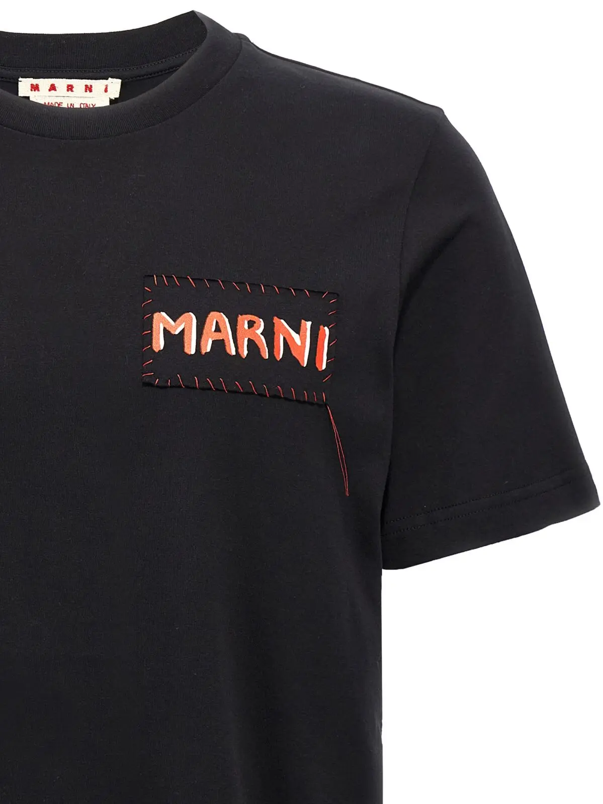 Футболка Marni Logo Чорна 3 Logo T-shirt Man MARNI Black