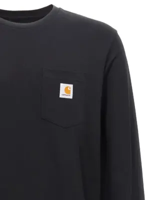 'L/S Pocket' T-shirt Man CARHARTT WIP Black