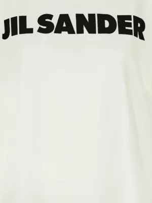 Logo print T-shirt 100% cotton JIL SANDER White/Black