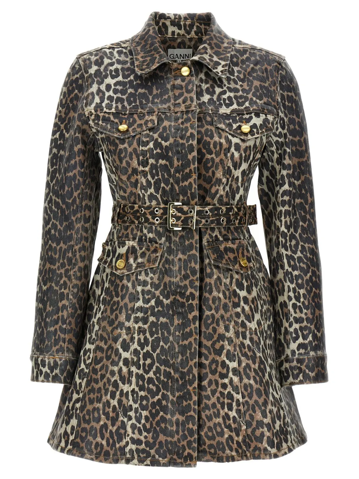 Джинсова сукня Ganni Denim Багатокольорова 1 Denim dress GANNI Multicolor