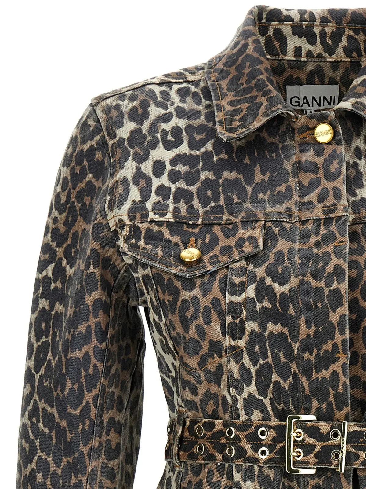 Джинсова сукня Ganni Denim Багатокольорова 3 Denim dress Woman GANNI Multicolor