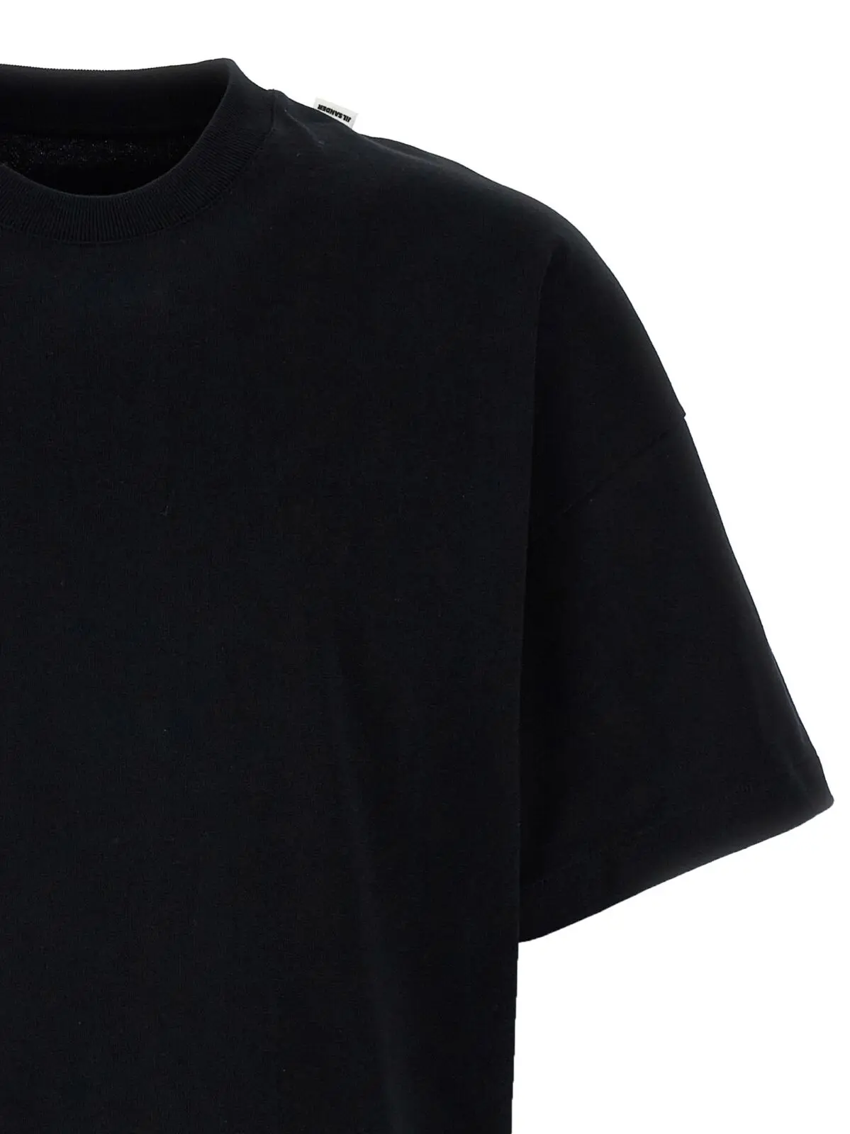 Футболка Jil Sander Basic Чорна 3 Basic t-shirt Man JIL SANDER Black