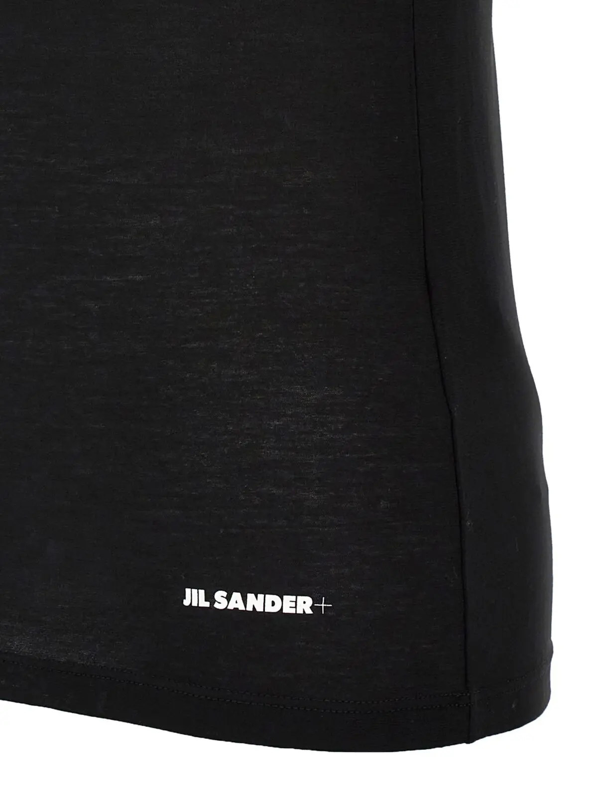 Топ Jil Sander Logo Чорний 4 Logo top 100% cotton JIL SANDER Black