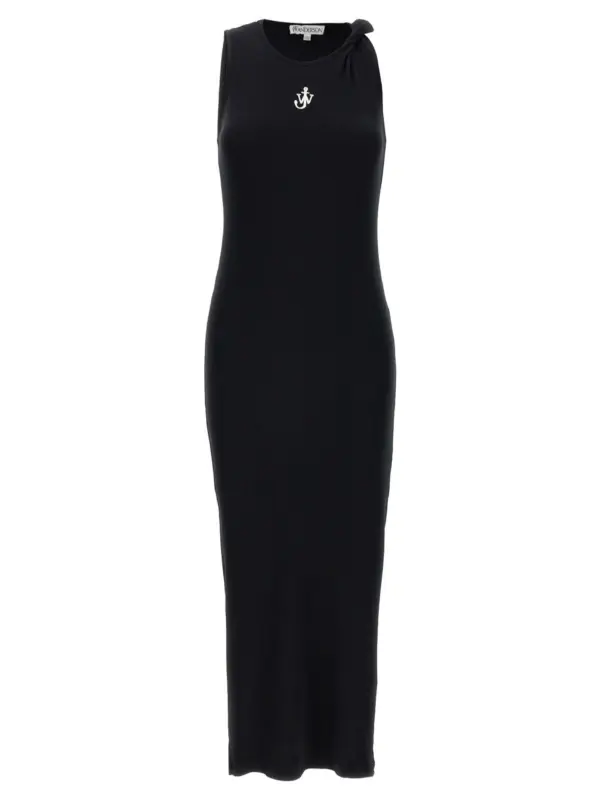 Logo ribbed dress J.W.ANDERSON Black