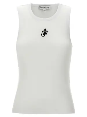 'Anchor embroidery' top J.W.ANDERSON White