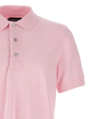Piqué polo shirt Man TOM FORD Pink