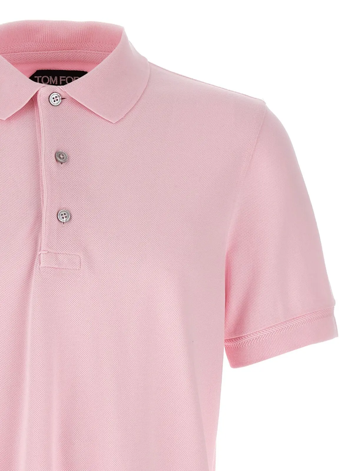 Поло Tom Ford Piqué Рожеве 3 Piqué polo shirt Man TOM FORD Pink