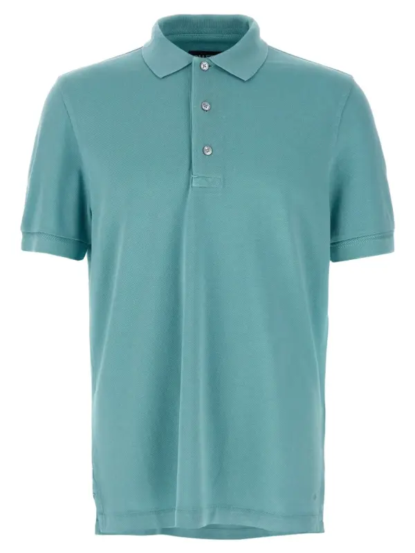 Piqué polo shirt TOM FORD Light Blue