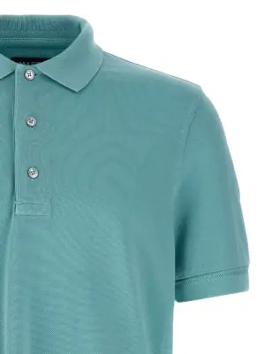 Piqué polo shirt Man TOM FORD Light Blue
