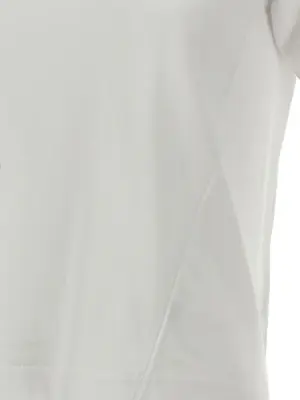 'Anchor embroidery pannelled cropped' T-shirt  J.W.ANDERSON White