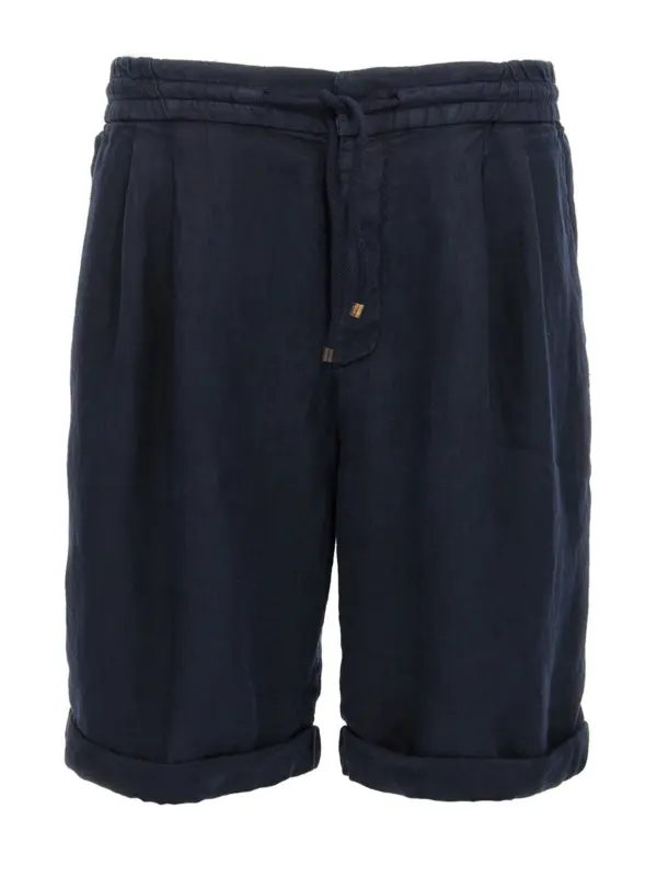 Linen bermuda shorts BRUNELLO CUCINELLI Blue
