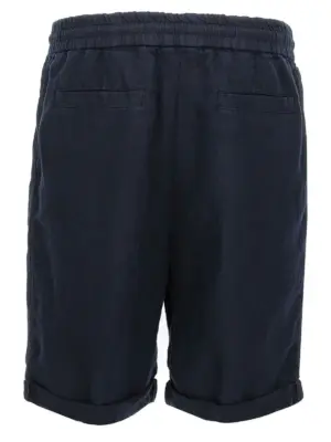 Linen bermuda shorts M243DU0020C2517 BRUNELLO CUCINELLI Blue