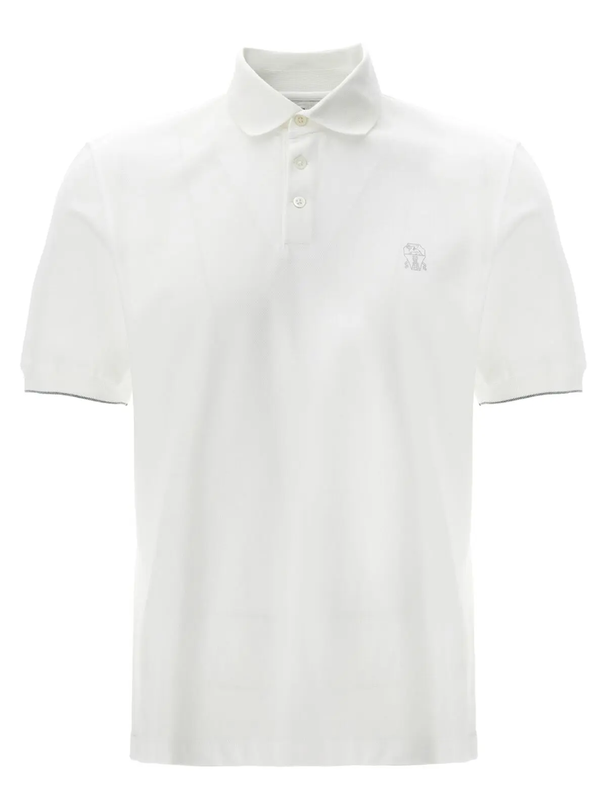 Поло Brunello Cucinelli Logo piqué Біла 1 Logo piqué polo shirt BRUNELLO CUCINELLI White