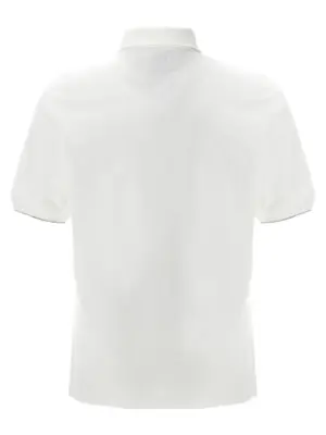 Logo piqué polo shirt ME8548788CK640 BRUNELLO CUCINELLI White