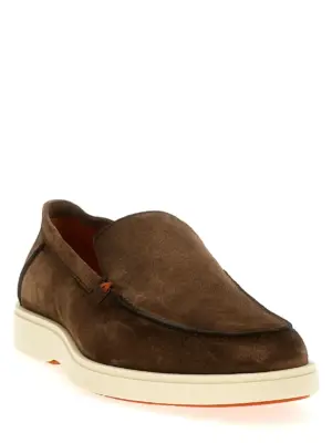 Suede loafers MGDT17824TICBGEXS50 SANTONI Brown