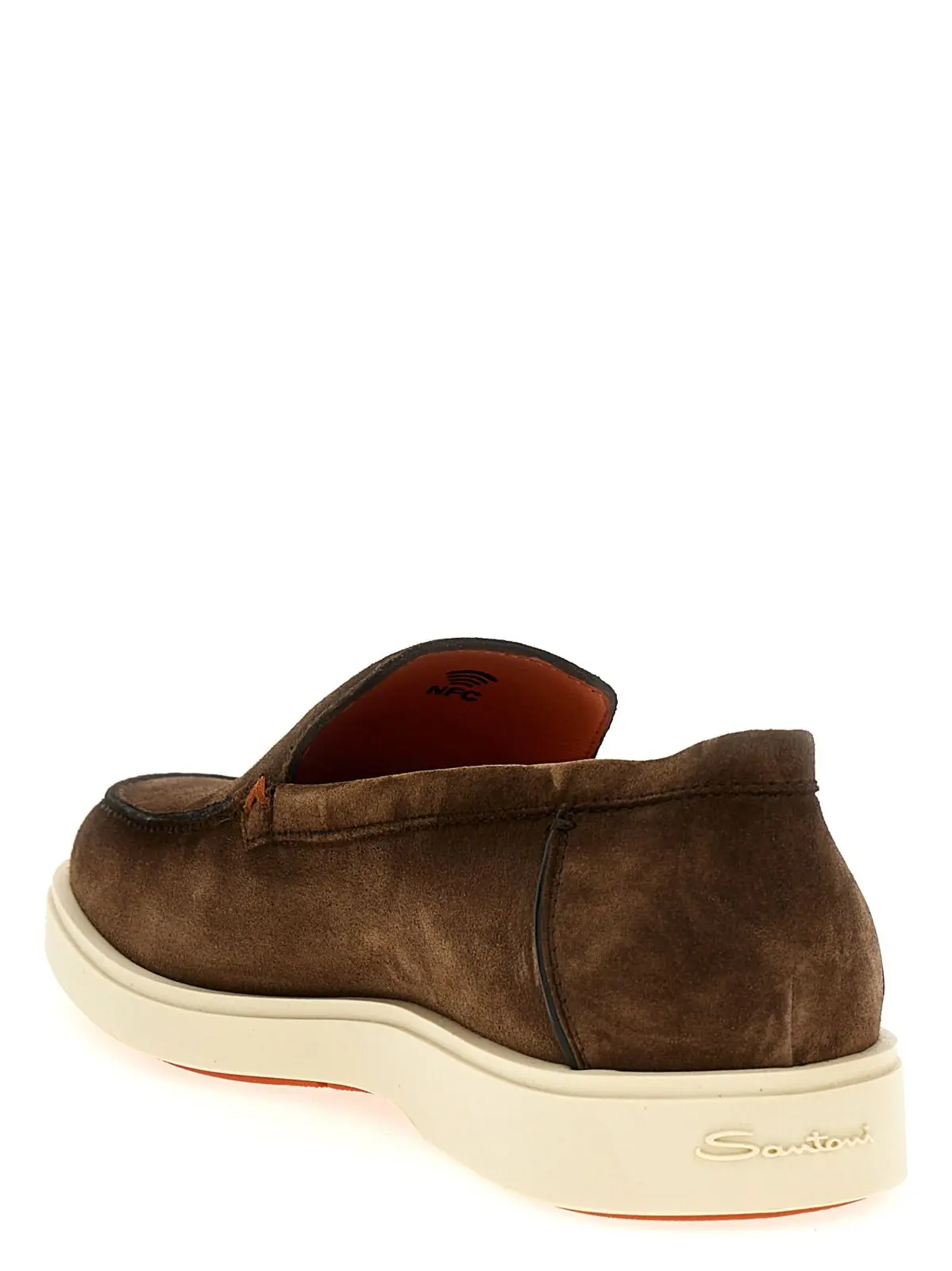 Лофери Santoni Suede Коричневі 3 Suede loafers Man SANTONI Brown