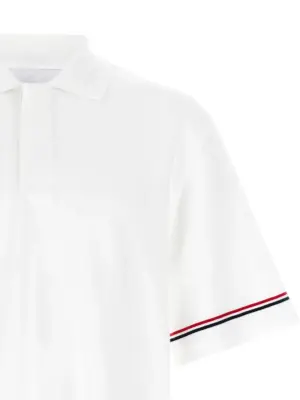 'Rugby' polo shirt Man THOM BROWNE White