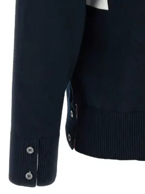 '4 Bar' sweater 100% cotton THOM BROWNE Blue
