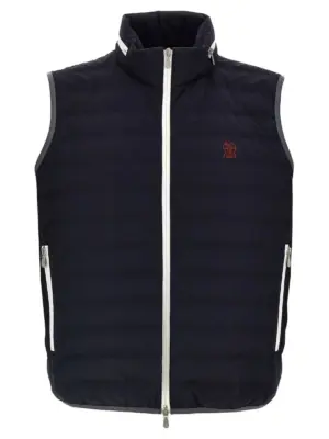 Logo vest BRUNELLO CUCINELLI Blue