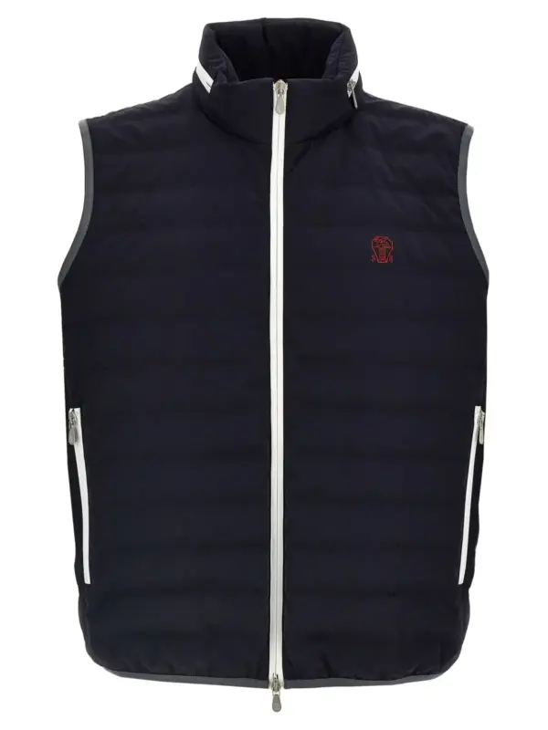 Logo vest BRUNELLO CUCINELLI Blue