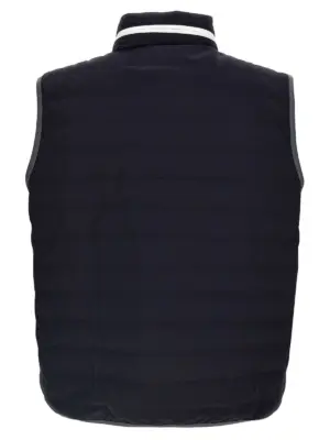 Logo vest MM49A7460GC1086 BRUNELLO CUCINELLI Blue