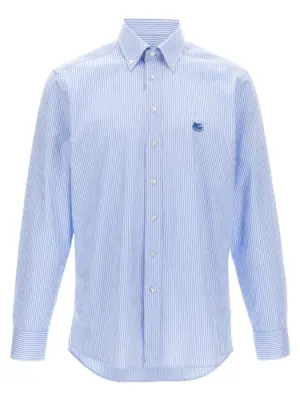 'Pegaso' striped shirt ETRO Light Blue