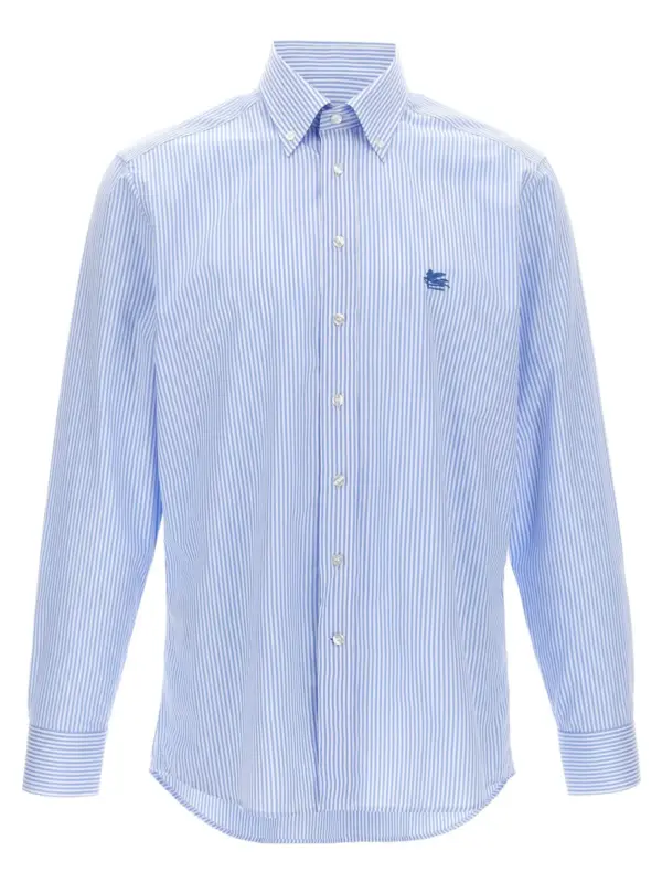 'Pegaso' striped shirt ETRO Light Blue