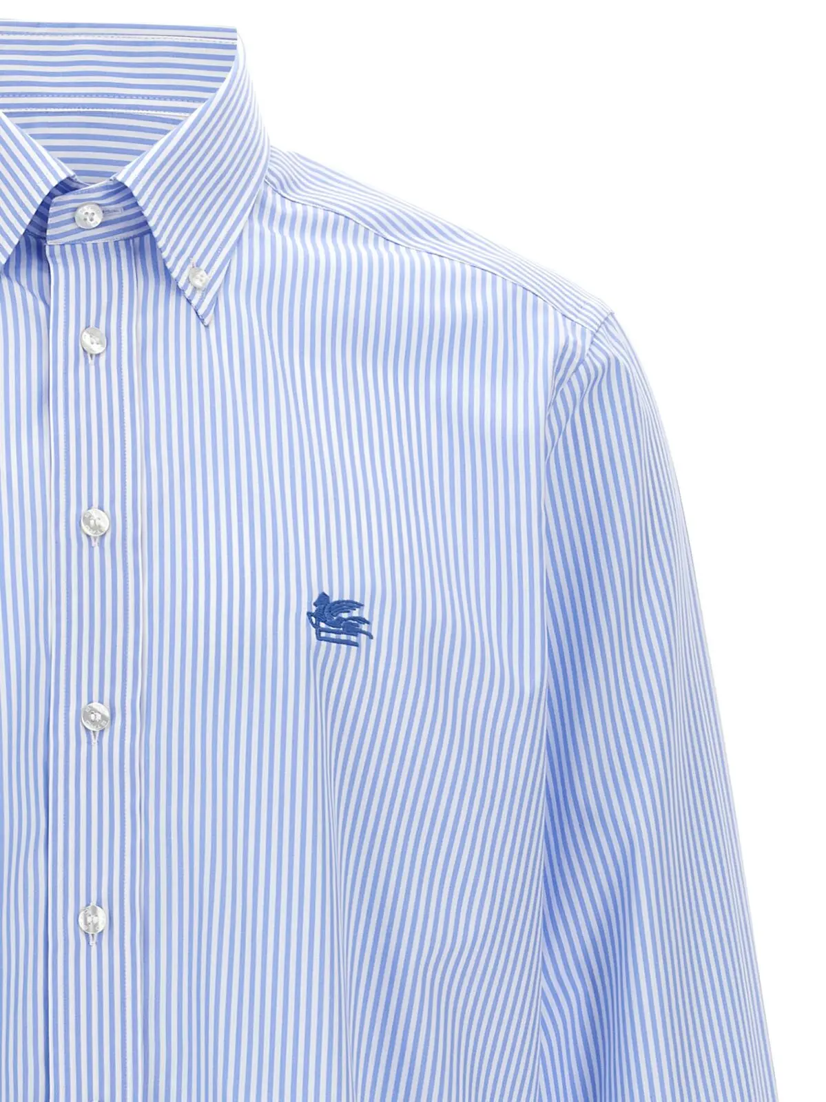 Сорочка Etro Pegaso striped Блакитна 3 'Pegaso' striped shirt Man ETRO Light Blue