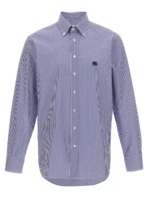 'Pegaso' striped shirt ETRO Blue