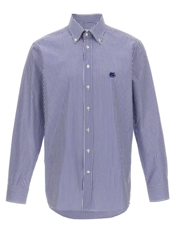 'Pegaso' striped shirt ETRO Blue