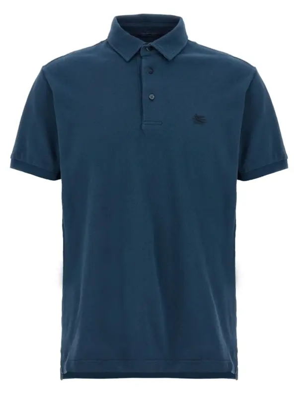 'Pegaso' polo shirt ETRO Blue